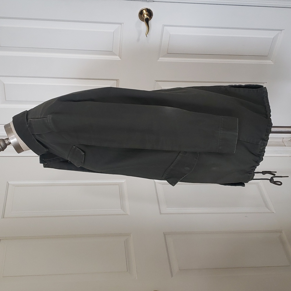H&M Olive Green Lightweight Utility Field Jacket Oversized Minimalist Size 0P - Picture 4 of 11